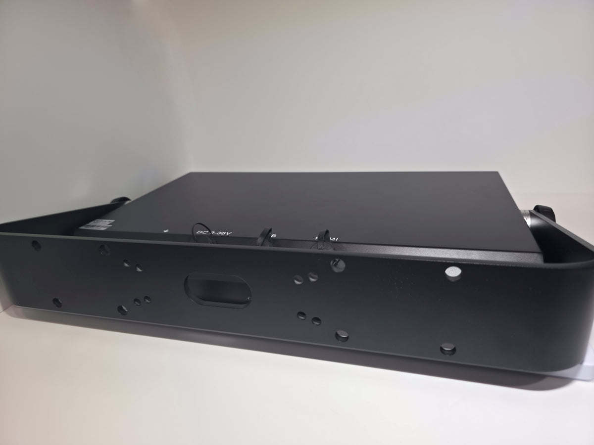 Bottom view of HDK display showing bracket mounting points